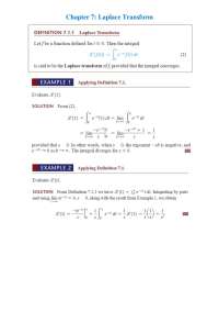Laplace Transform for differental equations