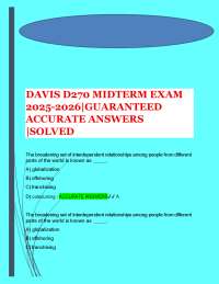 DAVIS D270 MIDTERM EXAM 2025-2026|GUARANTEED ACCURATE ANSWERS |SOLVED A+