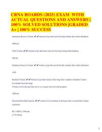 CRNA BOARDS (2025) EXAM WITH ACTUAL QUESTIONS AND ANSWERS | 100% SOLVED SOLUTIONS |GRADE