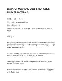 ELEVATOR MECHANIC 2026 STUDY GUIDE BUNDLED MATERIALS