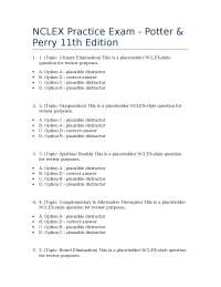 NCLEX Practice Questions