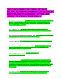 CBCS (2025) EXAM STUDY GUIDE, GET EASY READING MASTERPIECE WITH ACTUAL QUESTIONS AND 100