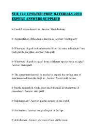 SUR 122 UPDATED PREP MATERIALS 2026 EXPERT ANSWERS SUPPLIED
