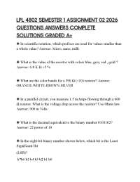 LPL 4802 SEMESTER 1 ASSIGNMENT 02 2026 QUESTIONS ANSWERS COMPLETE SOLUTIONS GRADED A+