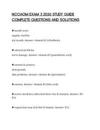 NCCAOM BIOMEDICINE BOARD EXAM STUDY GUIDE 2026 QUESTIONS WITH COMPLETE SOLUTIONS