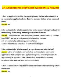 GA PT Jurisprudence Stuff Exam 2026 Questions with 100% Correct Answers Complete | Updated