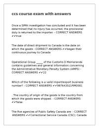 ccs course exam with answers