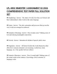 LPL 4802 SEMESTER 1 ASSIGNMENT 02 2026 COMPREHENSIVE TEST PAPER FULL SOLUTION SET