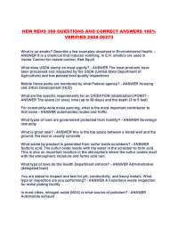NEW REHS 300 QUESTIONS AND CORRECT ANSWERS 100% VERIFIED 2026-2027!!