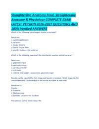 Straighterline Anatomy Final, Straighterline Anatomy & Physiology COMPLETE EXAM LATEST VER