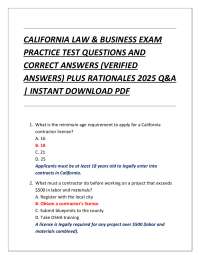 California Contractor License Practice Exam 2025 | 100 CSLB Q&A