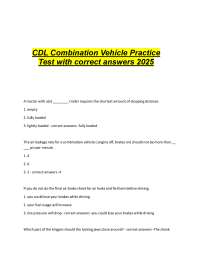 CDL Combination Vehicle Practice Test 2025 | Answers Included