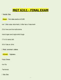 MGT 6311 Final Exam – Comprehensive Management Study Guide, Exams of Media Management