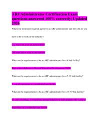 ARF Administrator Certification Exam questions answered 100% correctly| Updated 2026