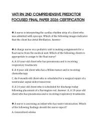 VATI RN 2ND COMPREHENSIVE PREDICTOR FOCUSED FINAL PAPER 2026 CERTIFICATION