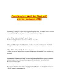 CDL Combination Vehicles Practice Test 2025: Questions & Answers