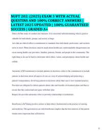 NUFT 202: (2025) EXAM 3 WITH ACTUAL QUESTINS AND 100% CORRECT ANSWERS | LATEST 2025 UPDA