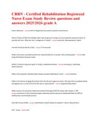 CRRN Exam Review 2025: Questions & Answers Study Guide