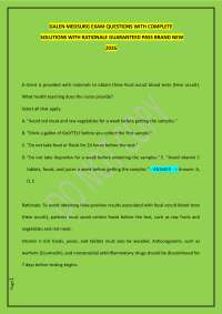 GALEN MEDSURG EXAM QUESTIONS WITH COMPLETE SOLUTIONS WITH RATIONALE GUARANTEED PASS BRAND