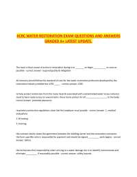 IICRC Water Restoration Exam – Questions and Answers, Latest Updated Exam Preparation Mate