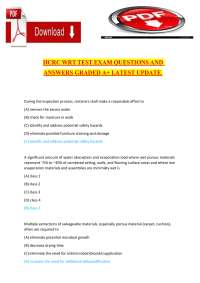IICRC WRT Test – Exam Questions and Answers, Latest Updated Water Restoration Technician E