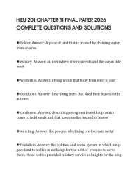 HIEU 201 CHAPTER 11 FINAL PAPER 2026 COMPLETE QUESTIONS AND SOLUTIONS