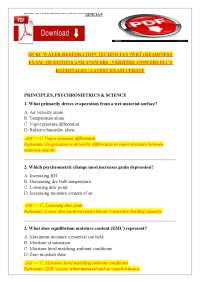 IICRC Water Restoration Technician (WRT) Readiness Exam – Questions and Answers with Verif