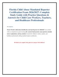 2026/27 Child Abuse Prevention & Reporting Exam Prep