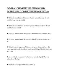 GENERAL CHEMISTRY 12E EBBING EXAM SCRIPT 2026 COMPLETE RESPONSE SET A+