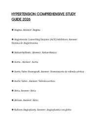 HYPERTENSION COMPREHENSIVE STUDY GUIDE 2026
