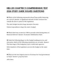 HIEU 201 CHAPTER 11 COMPREHENSIVE TEST 2026 STUDY GUIDE SOLVED QUESTIONS