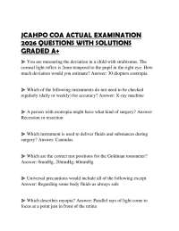 JCAHPO COA ACTUAL EXAMINATION 2026 QUESTIONS WITH SOLUTIONS GRADED A+