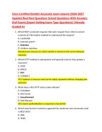 Cisco Certified DevNet Associate exam newest (2026-2027 Update) Real Past Questions Solve
