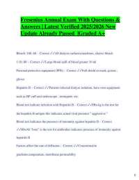 Fresenius Annual Exam With Questions & Answers | Latest Verified 2025/2026 New Update Al