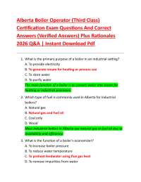 Alberta Boiler Operator Practice Exam (Level 2) – Questions & Answers 2026\2027