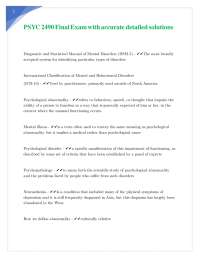 PSYC 2490 Final Exam with accurate detailed solutions