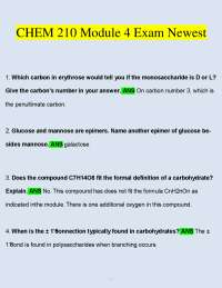 Biochemistry Module 4: Carbohydrates, Polysaccharides & Glycosidic Bonds – Study Guide