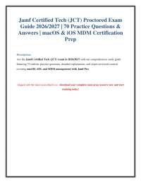 Jamf Certified Tech (JCT) Exam Guide & Practice Tests 2026/2027