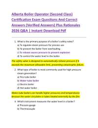 Alberta Boiler Operator Certification Exam – Free Practice Questions & Answers 2026\2027