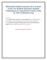 2026 JCA Exam Practice Questions & Study Guide - Jamf Certified Associate Prep