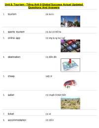 Unit 8. Tourism - Tiếng Anh 9 Global Success Actual Updated Questions And Answers