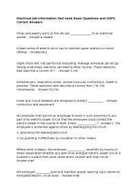 Electrical Job Information Test bank Exam Questions and 100% Correct Answers