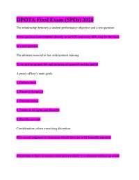 OPOTA Final Exam (SPOs) 2026