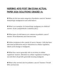NURSING 4010 POST SIM EXAM ACTUAL PAPER 2026 SOLUTIONS GRADED A+