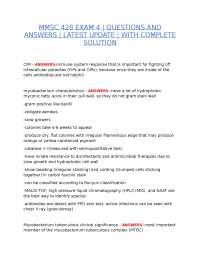 MMSC 428 EXAM 4 | QUESTIONS AND ANSWERS | LATEST UPDATE | WITH COMPLETE SOLUTION