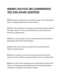 NURSING 4010 POST SIM COMPREHENSIVE TEST 2026 SOLVED QUESTIONS