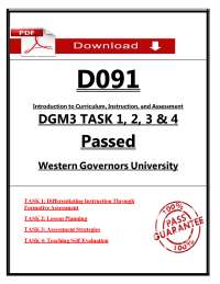 D091 DGM3 Tasks 1–4 Exam (2026/2027) (PDF) | Curriculum & Assessment | WGU