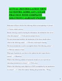 ACTUAL 2025/2026 LATEST NRTC NAVEDTRA 14300A ASN 2 EXAM PRACTICE WITH COMPLETE SOLUTION