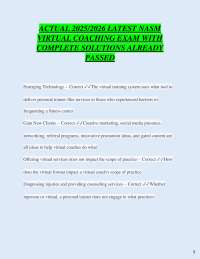 ACTUAL 2025/2026 LATEST NASM VIRTUAL COACHING EXAM WITH COMPLETE SOLUTIONS ALREADY PASS