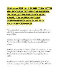 NURS 5432 FNP 1 ALL EXAMS STUDY NOTES THIS DOCUMENT COVERS THE ENTIRETY OF THE CLASS UNIVE